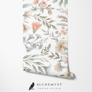 EMPAPELADO DECORATIVO NURSERY FLOWER 4 ( ROLLO)