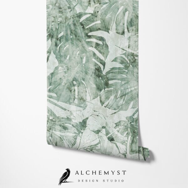 Papel tapiz con patrón floral botánico en tonos beige - Alchemyst