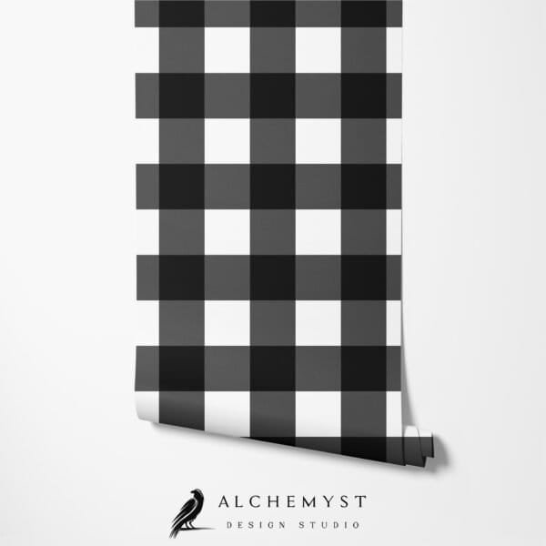 Rollo de papel tapiz con patrón de cuadros vichy - Alchemyst