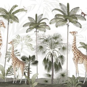 MURAL GRACIOUS GIRAFFES 1