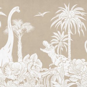 MURAL MONOCHROME DINO BROWN