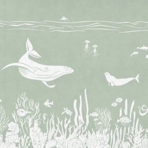 MURAL MONOCHROME SEA GREEN