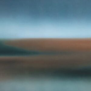 Mural ilustrado de degradado abstracto estilo Rothko en tonos azul y terracota - Alchemyst