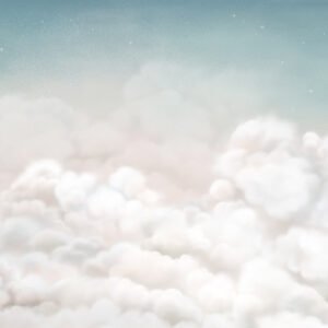 MURAL CALMING CLOUDS BLUE