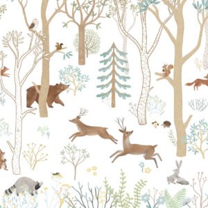 MURAL FRISKY FOREST BLUE