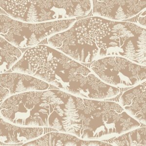 MURAL NORDIC NATURE BROWN-WHITE