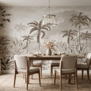 Empapelado mural Brunei 1 de ALCHEMYST aplicado en un comedor