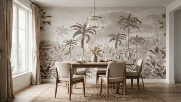 Empapelado mural Brunei 1 de ALCHEMYST aplicado en un comedor
