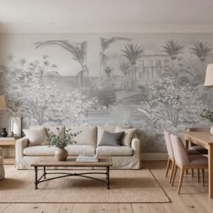 Empapelado mural Cairo 6 de ALCHEMYST aplicado en un living comedor