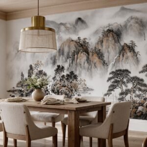 Empapelado mural Japan 2 de ALCHEMYST aplicado en un comedor