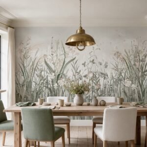 Empapelado mural Meadow 1 de ALCHEMYST aplicado en un comedor