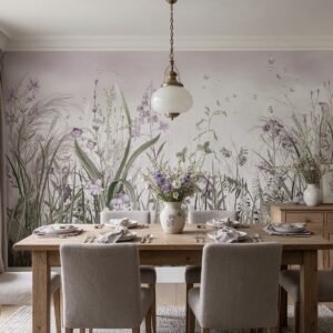 Empapelado mural Meadow 4 de ALCHEMYST aplicado en un comedor