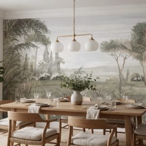 Empapelado mural Pradera 3 de ALCHEMYST aplicado en un comedor