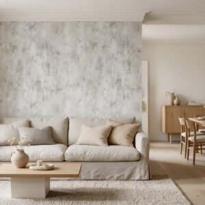 Empapelado Mural Subtle 02 de ALCHEMYST aplicado en un living comedor
