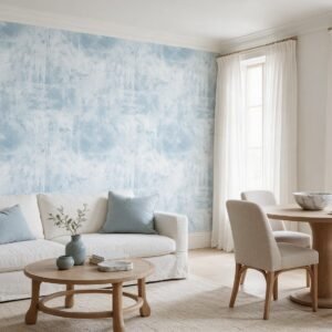 Empapelado Mural Texture Lectric de ALCHEMYST aplicado en un living comedor