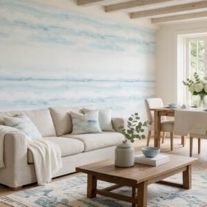 Empapelado Mural Texture Sky 01 de ALCHEMYST aplicado en un living comedor